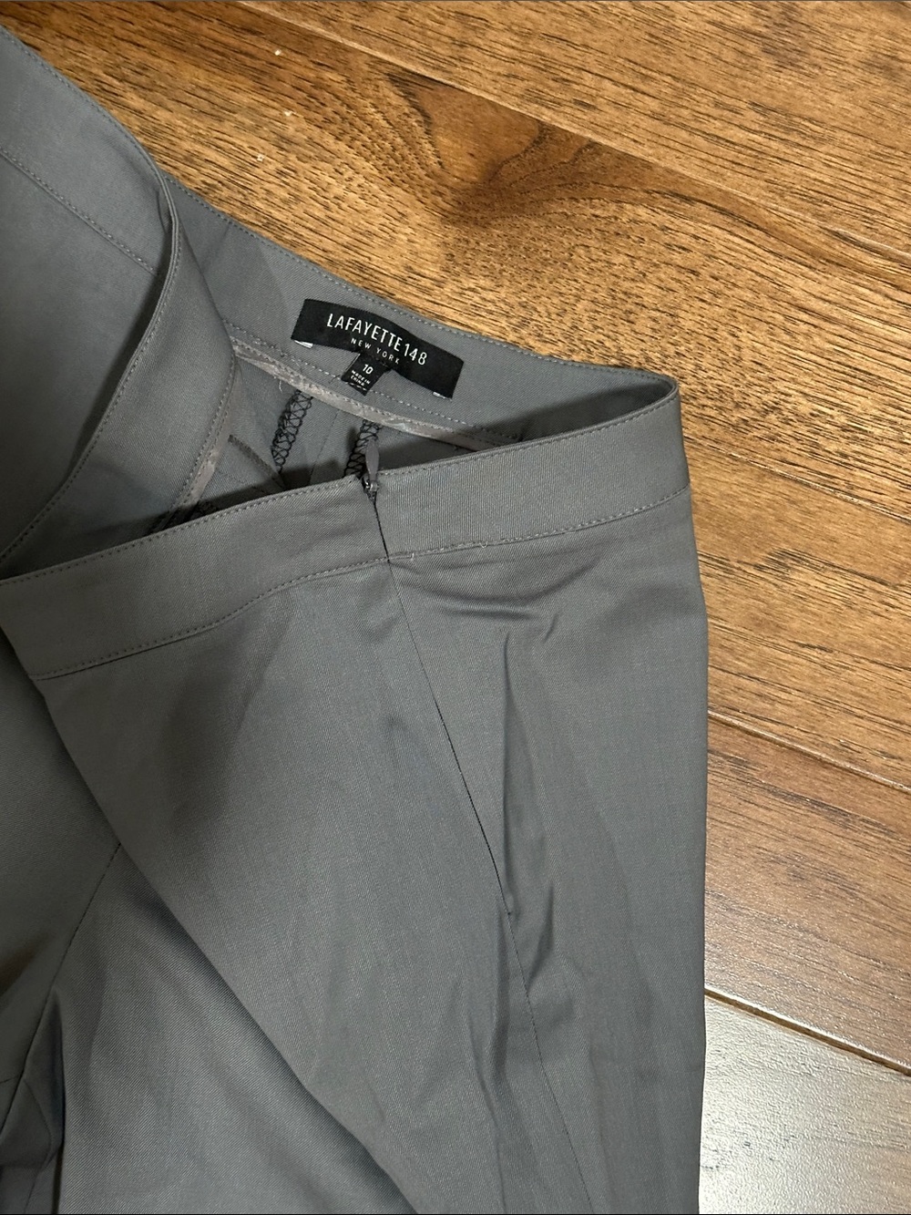 Lafayette 148 New York Woman’s Gray Straight-Leg Dress Pants | A24 - Picture 2 of 5